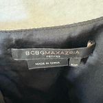 BCBGMAXAZRIA Black White Geo Print Babydoll Sequin Silk Blend Tulle Hemline Y2K Photo 4