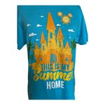 Disney  Parks Unisex Tee Size Small This Is My Summer Home Blue Yellow Tee‎ Shirt Photo 1
