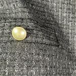Abercrombie & Fitch Abercrombie Fitch Women Medium M Black Tweed Cropped Blazer Jacket Gold Buttons Photo 2