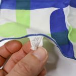 VTG 100% Silk Green Blue White Check Plaid Handkerchief Square‎ Scarf Retro Art Photo 1