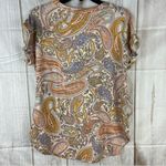 cupio Paisley Jewel Tone Boho Short Sleeve Tunic Top Women’s Size Medium Photo 4