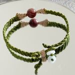 Handmade Macrame Friendship Bracelets Stone Bead – Adjustable, Multiple Colors Blue Photo 6