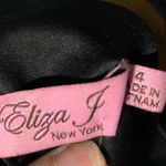 Eliza J  long sleeve sheer crystal sequin embellished black dress evening formal Photo 4