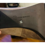 Giani Bernini Women's  Taupe Loafers with Silver Hardware Size 8 block heel Photo 6