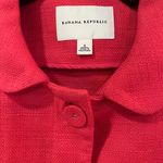 Banana Republic  Women’s Coral Cotton‎ Button-Up Short Sleeve Blazer Jacket Small Photo 6