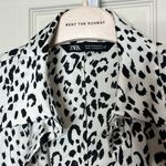 ZARA  Animal Print Button Down Blouse Size Small Photo 2