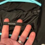 Tahari Black Hooded Belted Trench Coat Women Long Sleeve Full Zip Button Pockets Photo 5