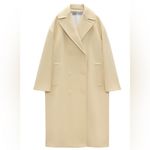 ZARA  Wool Blend Coat Limited Edition Pastel Yellow 8864/744 Size M Photo 11