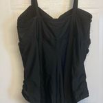 Torrid Slim Fix Lattice Front Swimsuit One Piece Black Ruched Slimming Plus 4X Photo 2