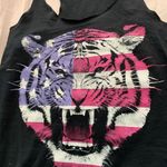 Modern Lux black American flag lion tank top Photo 5