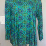 Fresh Produce  Teal Patterned Handkerchief Hem Tee Photo 0