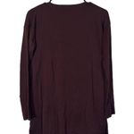 J.Jill Maroon Long Sleeve Supima Cotton Crew Neck Pullover Tunic Women Sz XS Photo 1