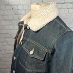 Old Navy Sherpa Lined Jean Denim Trucker Jacket Y2K Vintage Warm Women Sz M NWOT Photo 12