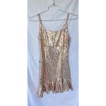 Lulus Glam Ma'am Gold Sequin Bodycon Mini Dress Women’s Size Medium Bridal Party Photo 5
