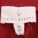 Lost + Wander Lost Wander Raspberry Ribbed Mock Neck Top Smocked Crop Waist NWT USASize XS Photo 1