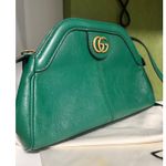 Gucci $2316 Marmot Rebelle Feline Bag Small - Emerald Green Photo 2