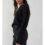 Free People NWT Bell Song Knit Pullover Sweater in Black Sz XS Photo 5