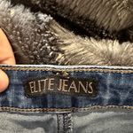 Elite Jeans Distressed Blue Jeans Fishnets Y2K Sexy Party Skinny Size 9  Photo 5