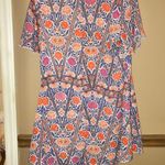 Show Me Your Mumu Kylie V Neck Mini Dress Floral Tambourine Blue Pink Orange XS Photo 2