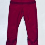 Lululemon athletica crop capri burgundy size 8 good condition Photo 1