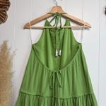 Free People maxi dress tiered halter ruffled cotton open-back Small Photo 3