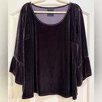 Lysse  Dark Eggplant Velvet Women's Blouse Photo 0