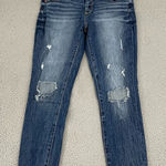 Buckle  BKE Victoria Jeans Women 29 Dark Wash Mid Rise Ankle Skinny Distressed Photo 0