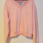 Hunter Boots V Neck Crewneck Sweater Creamsicle Light Orange Womens Medium NWOT Photo 0