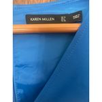 Karen Millen Belted Dress GORGEOUS COLOR Blue V-Neck Size US 6 Office Career Photo 3
