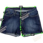 Rock & Republic Mid Rise Cut Off Denim Jeans Shorts Dark Wash 3” Inseam Size 8 Photo 2