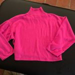 ZARA  raspberry hot pink super soft, mock neck cropped sweater Photo 0