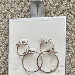 NEW A New Day Sterling Silver Hoop Earrings Two Pack *Minor tarnishing NIB Photo 0