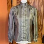 Vintage 80s dotted dressy blouse Size 10 Photo 5