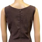 B Darlin Brown Sueded Sleeveless Zip Back Fully Lined Midi Mini Dress Womens 12 Photo 6