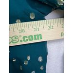 Lilly Pulitzer  Emerald Green Metallic Dot Silk Blend Long Sleeve Blouse Top XL Photo 4