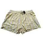 Torrid  Pull On Stretch Linen Shorts Mid Rise 4X Stripe Butter Yellow NWT #V9-1 Photo 3