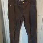 Old Navy Women’s  Rockstar Mid Rise Skinny Jeans Distressed Denim Black Size 12 Photo 0