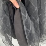 Vtg Y2K Betsy and Adam Ball Dress Sz 8 Rosette Tulle Halter Gothic Prom Formal Black Photo 5