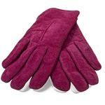 Isotoner  ARIS Vintage 90's Pink Suede Gloves Womens Mittens Cold Weather Lined Photo 0