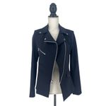 Veronica Beard Hadley Scuba Moto Jacket Navy Photo 7