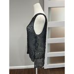 Parker Beaded Geometric Sheer Sleeveless Tank Top Womens Small Photo 3