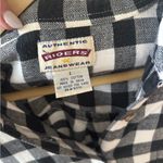 Riders By Lee Vintage Authentic Riders Jeanswear Women’s Flannel L Black White Button-Up Shirt Photo 4