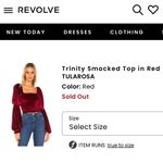 Tularosa  Revolve Trinity Smocked Velvet Top Photo 6