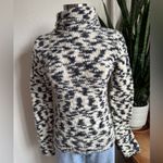 Vintage Y2K Wool Turtleneck Sweater Black White Knit Y2K Teacher small Gap Photo 6