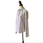 Tahari Nautical Women Multicolor Striped Button Shirt L Preppy Minimal Western Photo 2