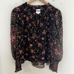 MISA Los Angeles - Siena Chiffon Top Sheer Floral Long Sleeve Blouse Professional Photo 1