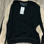 ZARA NWT  MIXED BACK STRIPED SWEATSHIRT Limited Edition Bloggers Fave Oversize M Photo 3