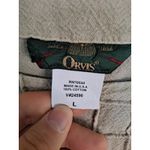 Orvis Tan Long Sleeve Dress 100% Cotton Size Large Photo 3