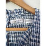 Frances Hart Maternity Ines Dress Blue Gingham Plaid Smocked Midi Dress Size XS Photo 8