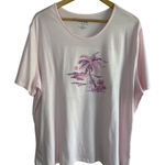 Coral Bay  Size 2X Light Pink Women's Top with embroidered Photo 0